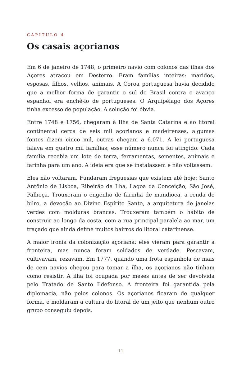 Página do capítulo Os casais açorianos